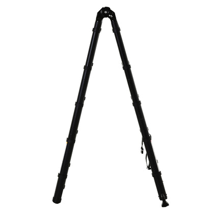 Telescopic Folding Multifunctional Stable A Frame Portable 10-Step Ladder 3 Ways Supports 150 kg Aluminum 320x67x7 cm Black