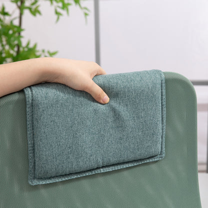 Ergonomic Office Chair, Desk Chair, Rocking Function, Adjustable Seat Height, Swivel Wheels and Seat, Breathable Linen Effect Fabric, 120 kg Weight Capacity, Green