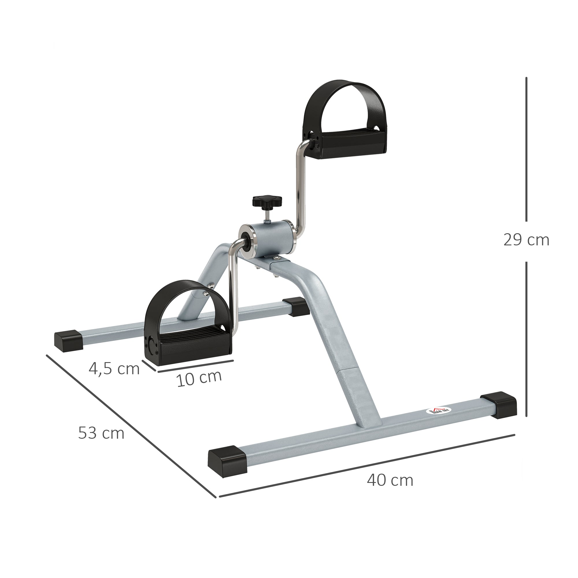 Mini Steel Static Exercise Bike 2-in-1 Arm and Leg Exercise Device Portable Design for Fitness Enthusiasts at Home or Office 40x53x29cm