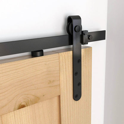 Sliding Pocket Door Kit Galvanized System with 20-25 mm Thick Door Max Width 0.9 m Max Load 20 Kg Black Steel