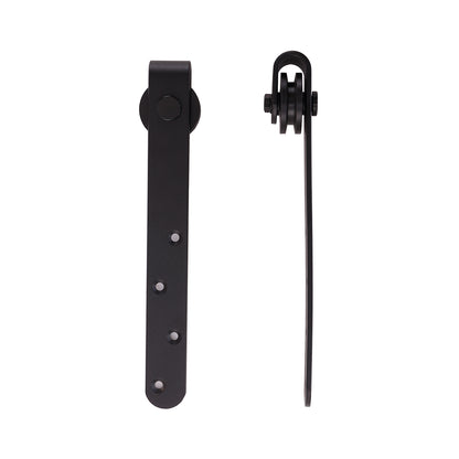 Sliding Pocket Door Kit Galvanized System with 20-25 mm Thick Door Max Width 0.9 m Max Load 20 Kg Black Steel