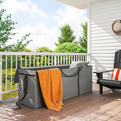 Garden Cushion Storage Bag, Protective Cover, Cushion Bag with Zipper Handle, UV Resistant Waterproof 600D Oxford, for Christmas Tree Cushion Covers Light Gray 200x60x75 cm