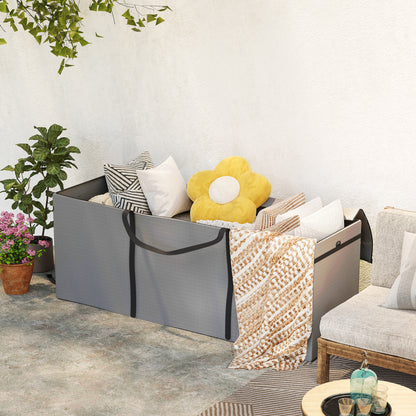 Garden Cushion Storage Bag, Protective Cover, Cushion Bag with Zipper Handle, UV Resistant Waterproof 600D Oxford, for Christmas Tree Cushion Covers Light Gray 200x60x75 cm