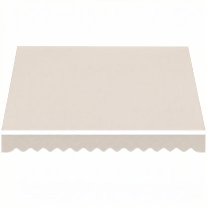 Replacement Awning Fabric with Valance, Water-Repellent High-Density 280 g/m² Polyester, UPF 50+, Fits 3.5 x 2.5 m (11.5 x 8.2 ft) – Cream