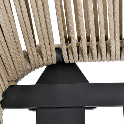 Poly Rattan Garden Furniture Set, Outdoor Balcony Furniture for 2 People, 3-piece Garden Furniture with 2 Chairs, Table Seat Cushions, Weatherproof Seating Group for Garden, Terrace Balcony, Gray