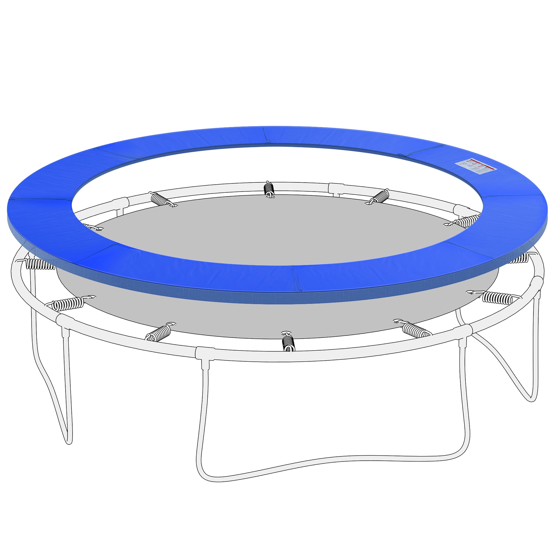 Trampoline Edge Cover Ø244 cm Wide Spring Cover, Trampoline Accessories Edge Protection Safety Net Replacement Parts for Garden Trampolines, Blue