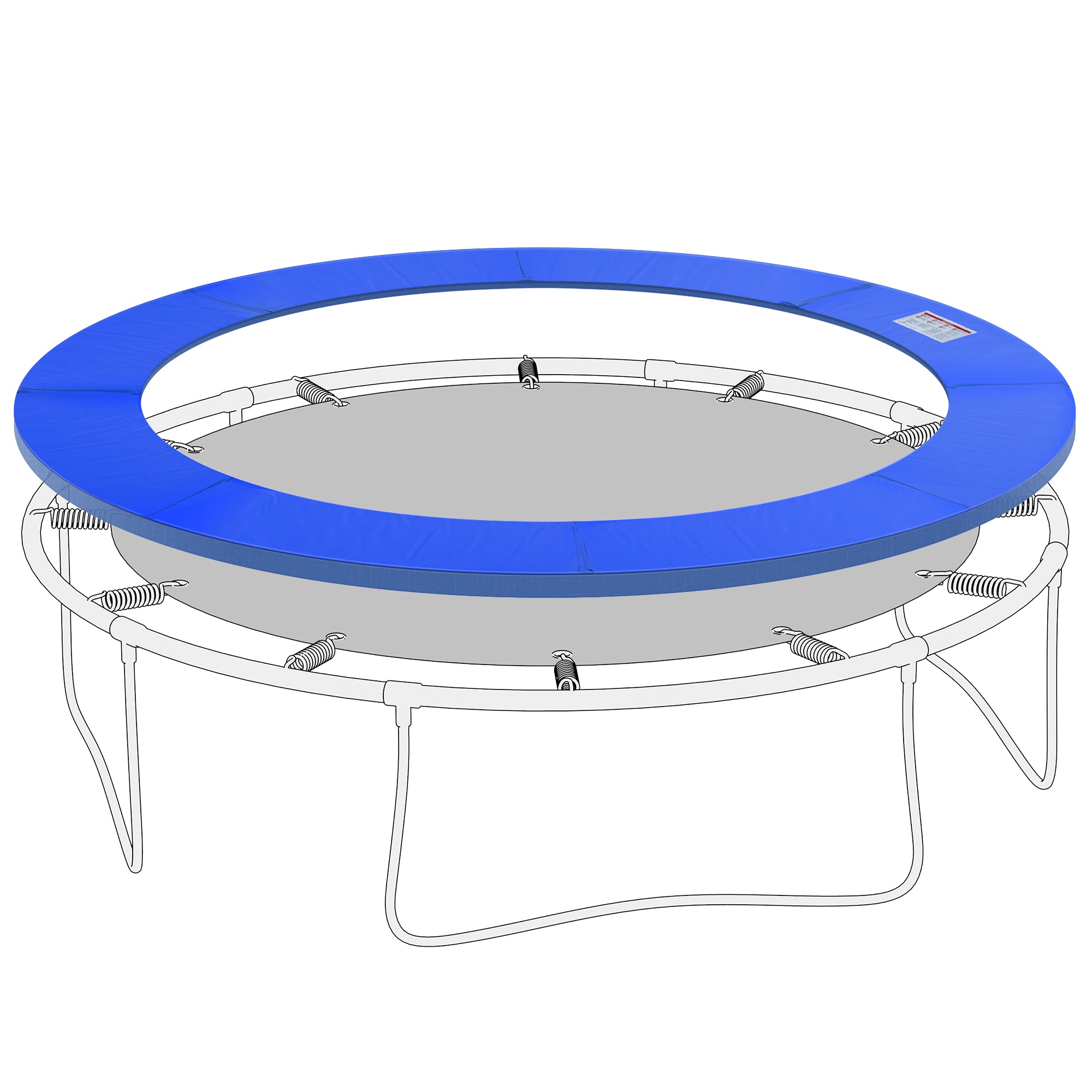 Trampoline Edge Cover Ø244 cm Wide Spring Cover, Trampoline Accessories Edge Protection Safety Net Replacement Parts for Garden Trampolines, Blue