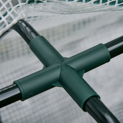 Raised Bed Cold Frame with Greenhouse, Vegetable Bed with Fabric Lining, Herb Bed with Steel Frame, Planter Box for Garden, Balcony, Natural Fir 121 x 55 x 117cm