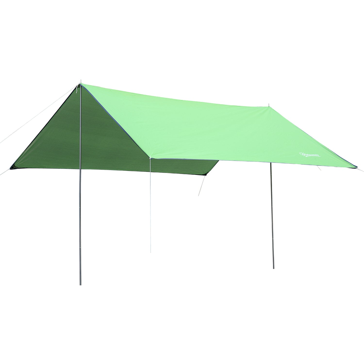 Portable Green 3x3m Double Beach Tent, UV Protection, Parasol Awning for Camping, Picnic, Waterproof Shade Tarp with Carrying Bag