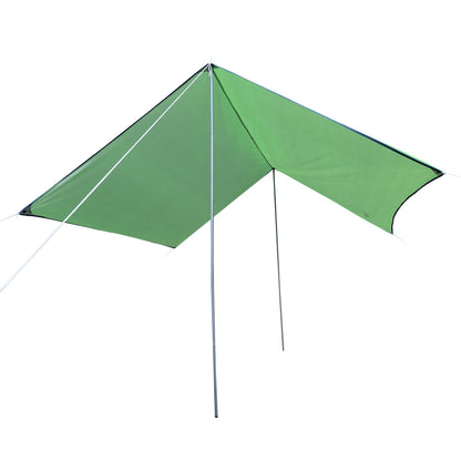 Portable Green 3x3m Double Beach Tent, UV Protection, Parasol Awning for Camping, Picnic, Waterproof Shade Tarp with Carrying Bag