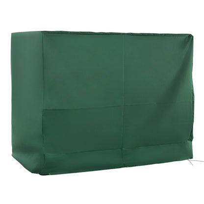 Garden Swing Cover Outdoor Garden Swing Cover with Adjustable Cords Waterproof Anti-UV 240x133x185 cm Green