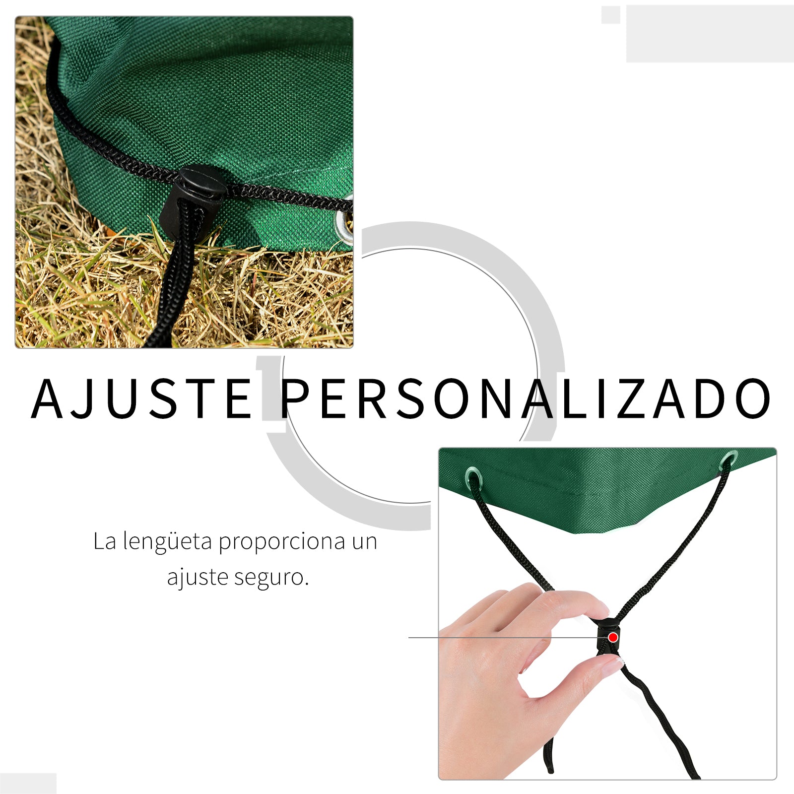Garden Swing Cover Outdoor Garden Swing Cover with Adjustable Cords Waterproof Anti-UV 240x133x185 cm Green