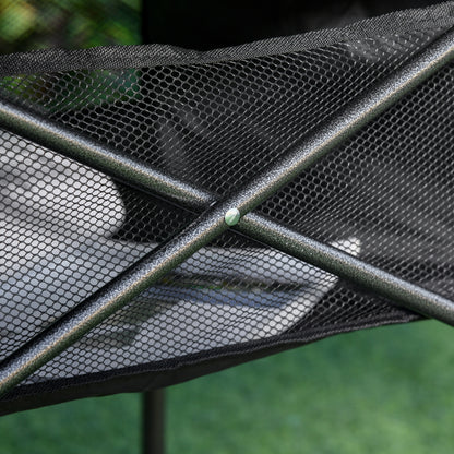 Folding Aluminum Camping Table Folding Table with Mesh Bag Portable Picnic Table for Camping Garden Party Picnic Balcony Black 70 x 70 x 69 cm