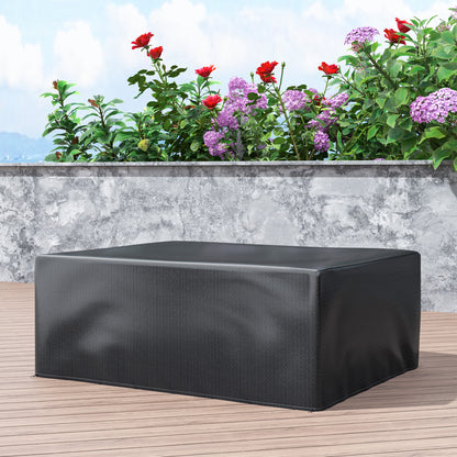 Waterproof, UV-Resistant Outdoor Furniture Cover – Protective PE Tarp for Garden Tables & Patio Furniture, Rectangular 235 x 190 x 90 cm (92.5" x 74.8" x 35.4") – Black