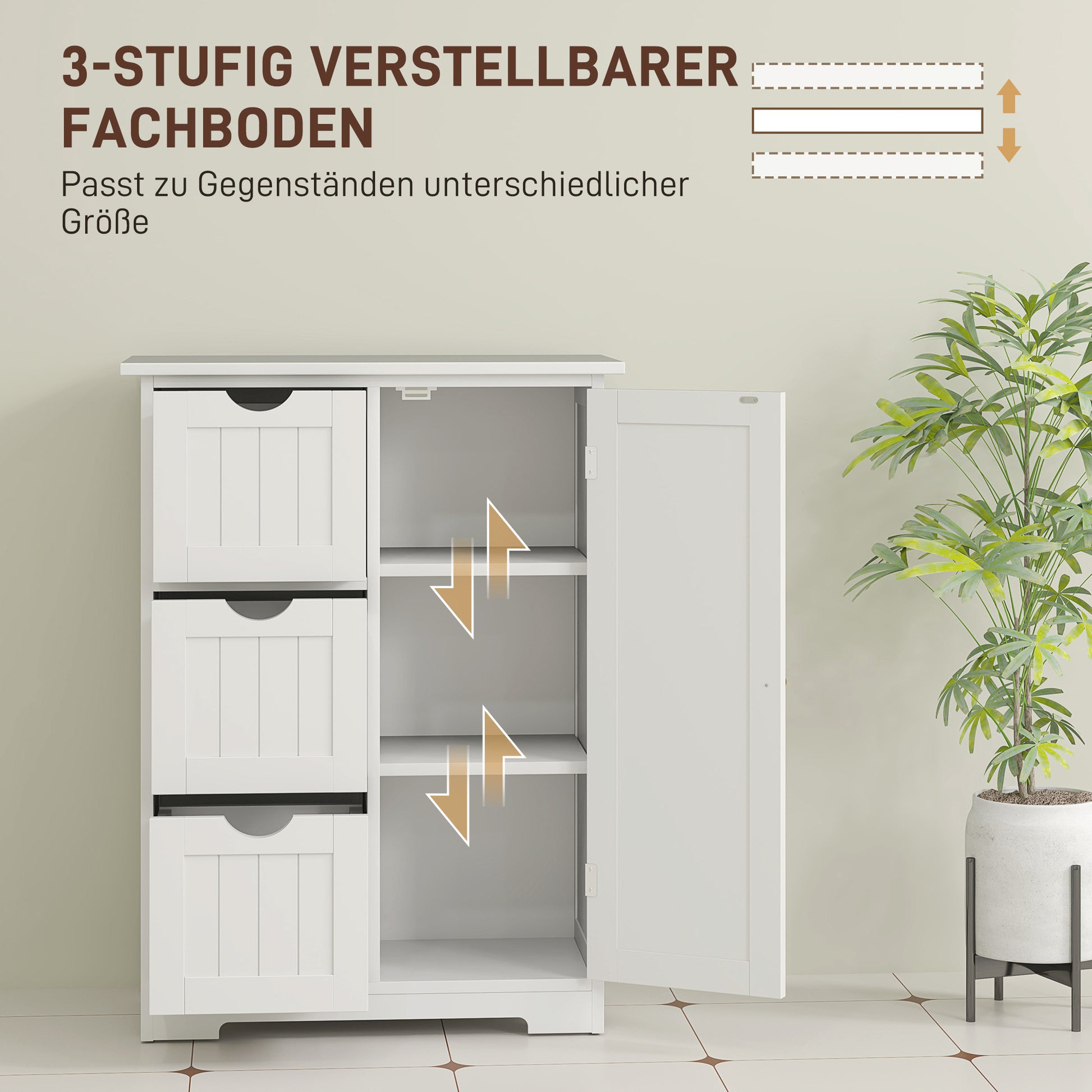 Bathroom Cabinet Narrow Bathroom Cabinet with Drawer, Adjustable Shelves, and Cabinet, Toilet Cabinet Side Cabinet Niche Cabinet for Bathroom, Small Spaces, 60 x 30 x 80 cm White