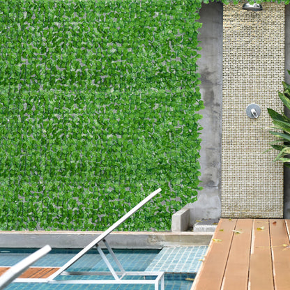 Artificial Hedge Privacy Screen, UV Protected Privacy Screen, Green Balcony Privacy Screen, Fence Privacy Screen with Leaves, Hedge Fence, Wall Artificial 300 x 100 cm for Garden Wedding