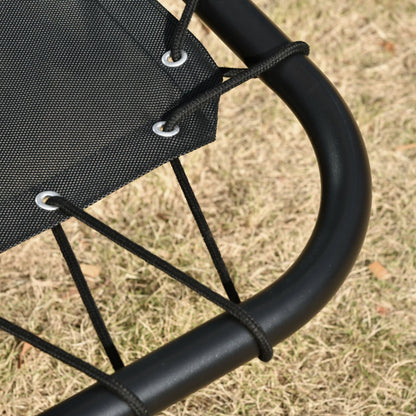 Rocking Sun Lounger Rocking Chair Recliner with Canopy Garden Balcony Office Dark Gray 185 x 114 x 190 cm