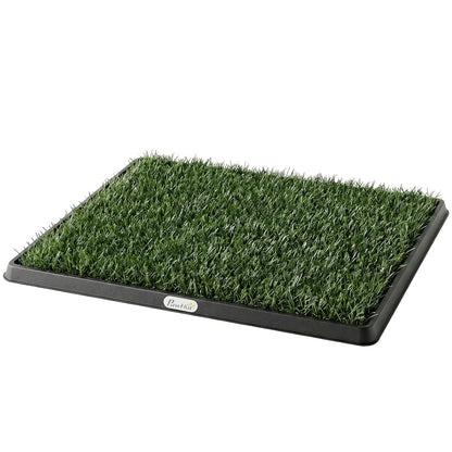 Dog Toilet 24.8 x 19.9 in – Washable Artificial Grass Potty Tray for Puppies & Small/Medium Dogs, Ideal for Balcony & Apartment