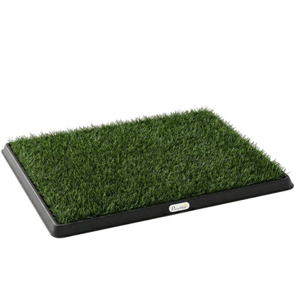 Dog Toilet 24.8 x 19.9 in – Washable Artificial Grass Potty Tray for Puppies & Small/Medium Dogs, Ideal for Balcony & Apartment