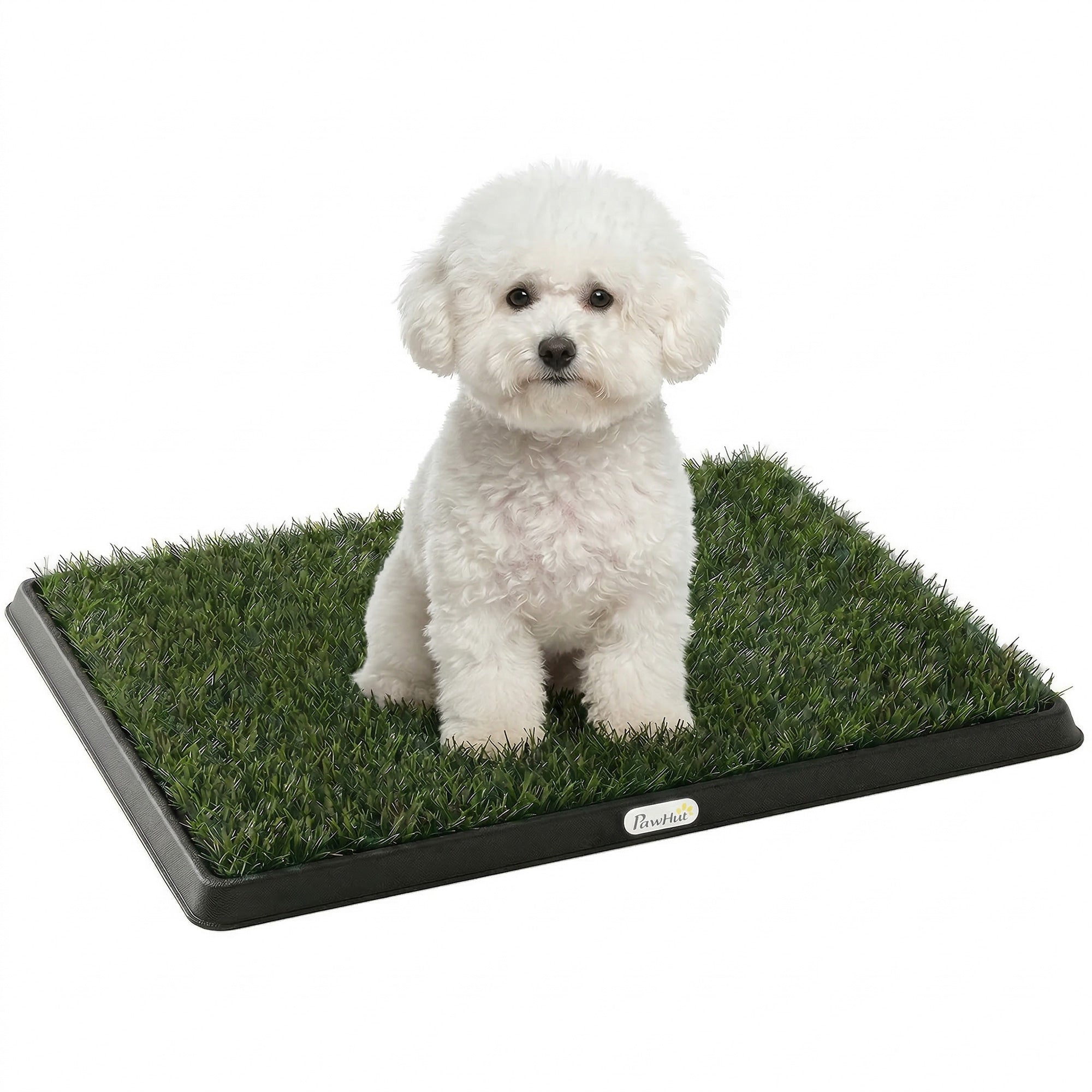 Dog Toilet 24.8 x 19.9 in – Washable Artificial Grass Potty Tray for Puppies & Small/Medium Dogs, Ideal for Balcony & Apartment