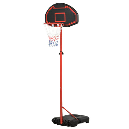 Portable Basketball Hoop Outdoor Basketball Basket with Adjustable Height 193.5-248.5cm and Fillable Base with Water or Sand, Steel and Nylon 74x127x193.5-248.5cm
