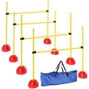 Agility Set Dogs 4-Piece Fillable Agility Equipment for Dog Training Adjustable Hurdles Set with Carrying Bag Training Accessories Coordination Training for Games Training