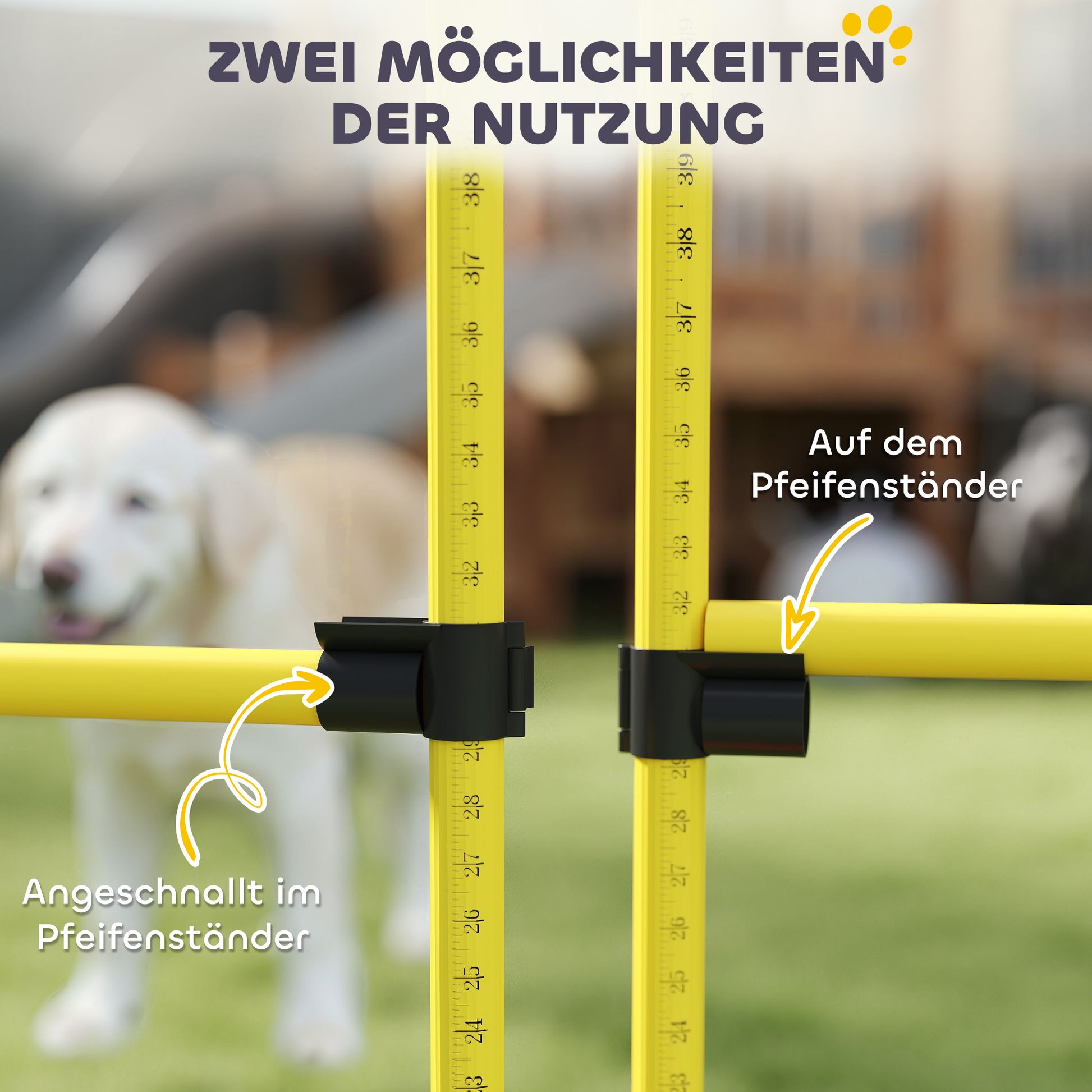 Agility Set Dogs 4-Piece Fillable Agility Equipment for Dog Training Adjustable Hurdles Set with Carrying Bag Training Accessories Coordination Training for Games Training