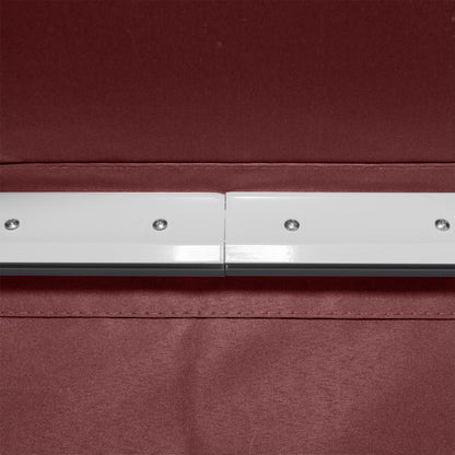 Retractable Manual Awning Adjustable Angle Aluminum Waterproof Polyester 3.5 x 2.5 m Red
