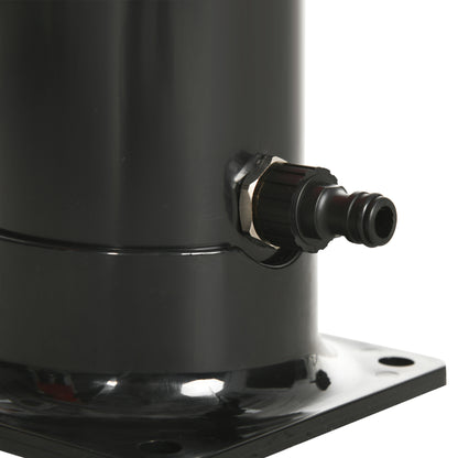 20L Garden Solar Shower Outdoor Shower with Round Shower Head Hot Water Tap Max. 60℃ and Foot Shower for Pool Patio Beach 15.5x15.5x222 cm Black