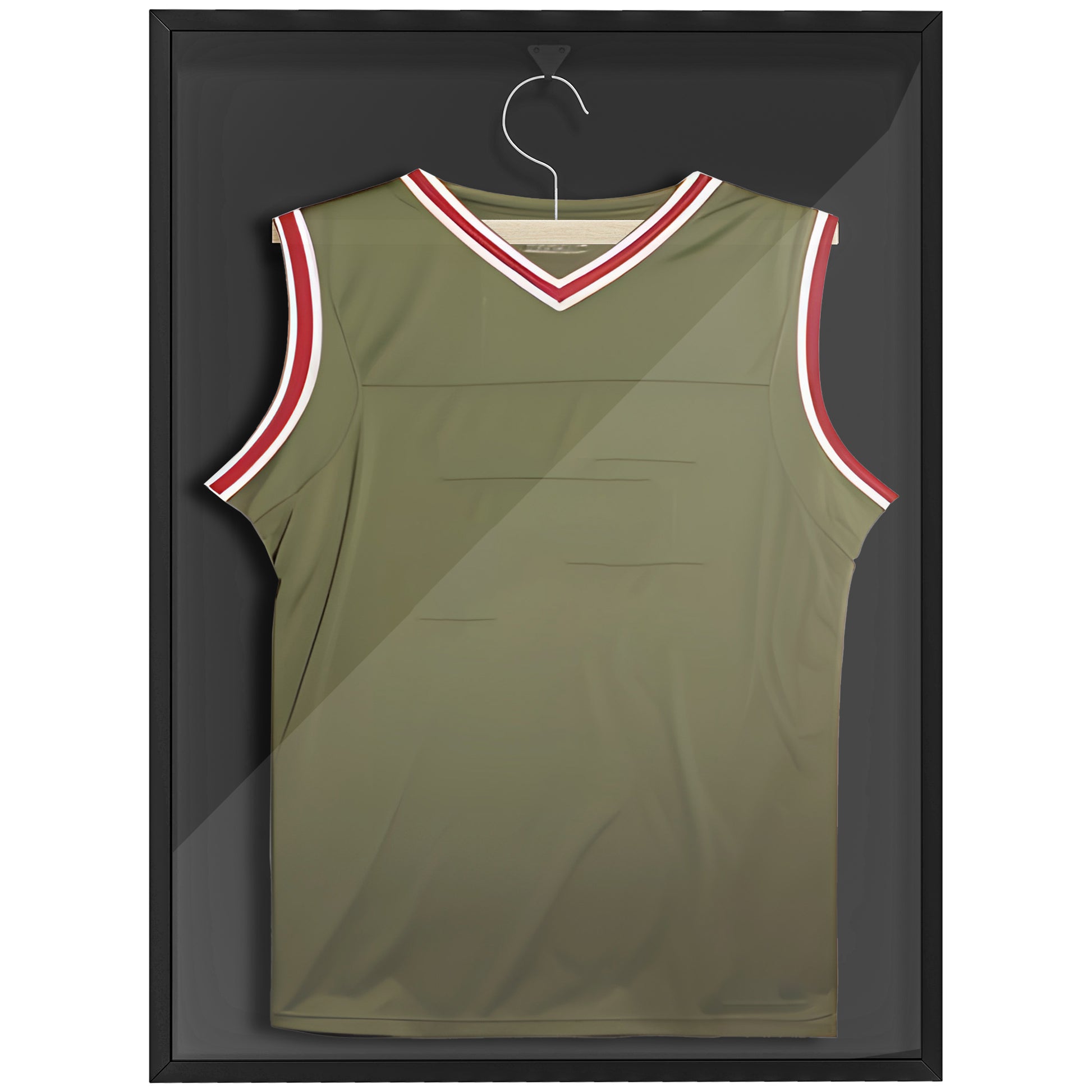 Frame box T-frame jersey frame in aluminum and UV protection acrylic, 60 x 80 cm