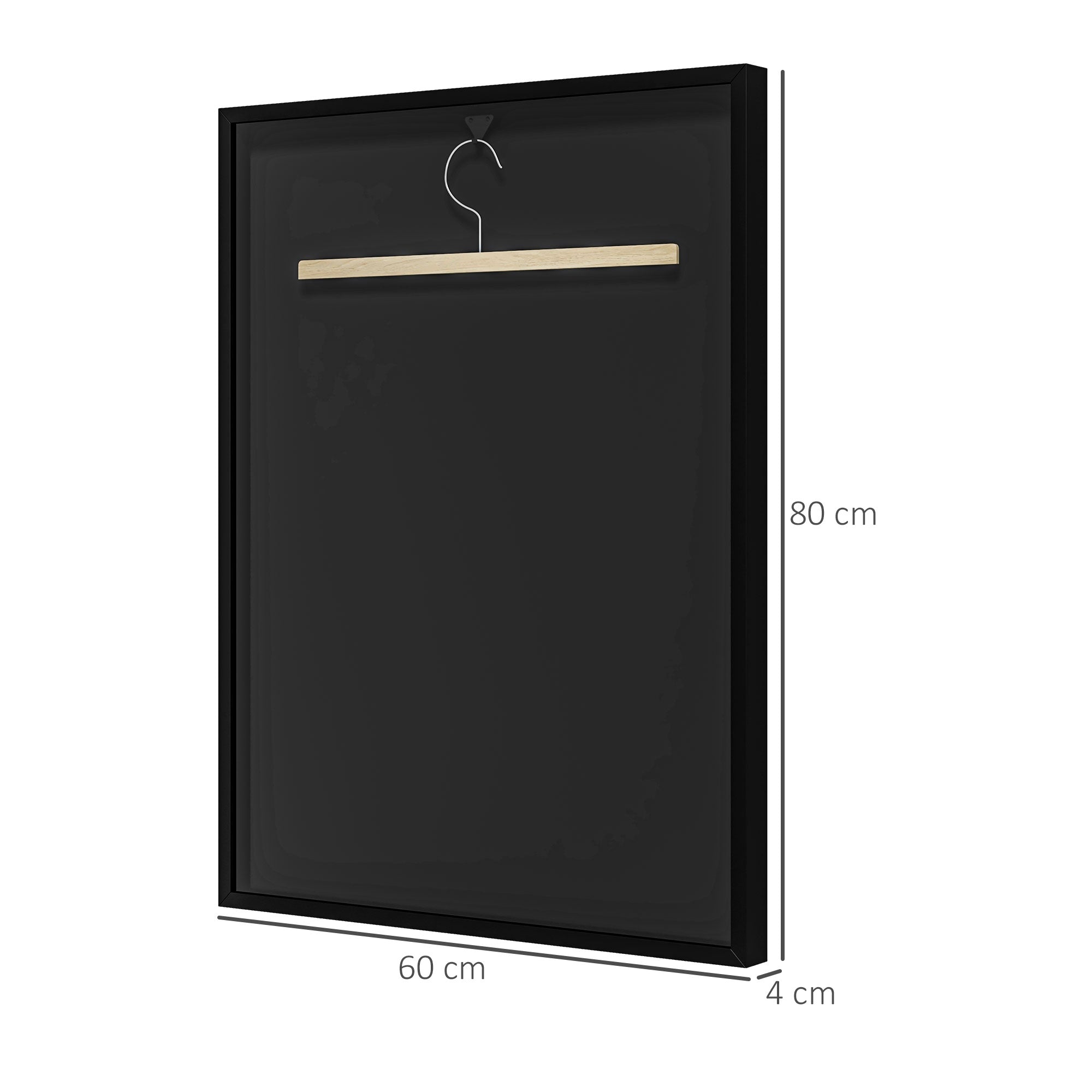 Frame box T-frame jersey frame in aluminum and UV protection acrylic, 60 x 80 cm