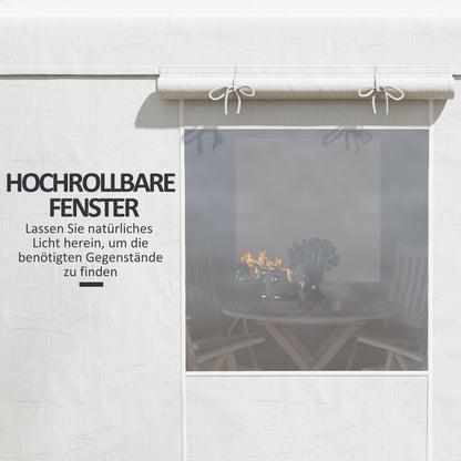 Replacement Roof Set for Garden Gazebo with 2 Side Walls, Waterproof Replacement Cover for Garden Pavilion, Garden Tent, White