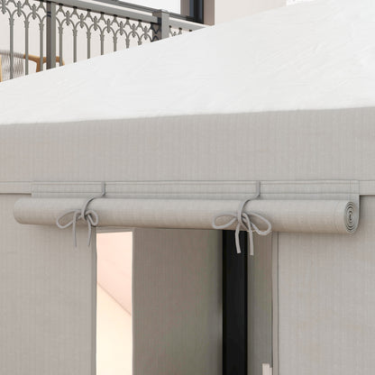 Replacement Roof Set for Garden Gazebo with 2 Side Walls, Waterproof Replacement Cover for Garden Pavilion, Garden Tent, White