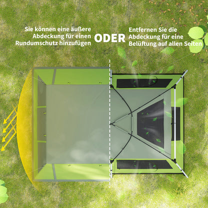 Camping Tent for 4-8 People Light, Stable Waterproof Tunnel Tent with Canopy, Windows, Hooks, Side Pocket, Family Tent with 2000mm Water Column Tent for Camping Travel Trekking