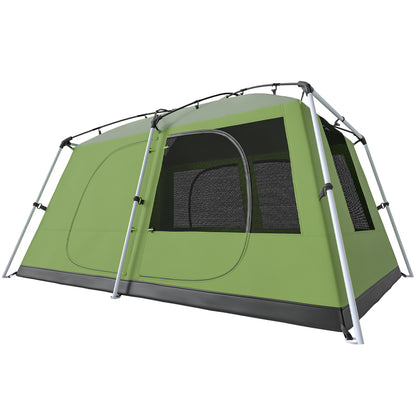 Camping Tent for 4-8 People Light, Stable Waterproof Tunnel Tent with Canopy, Windows, Hooks, Side Pocket, Family Tent with 2000mm Water Column Tent for Camping Travel Trekking