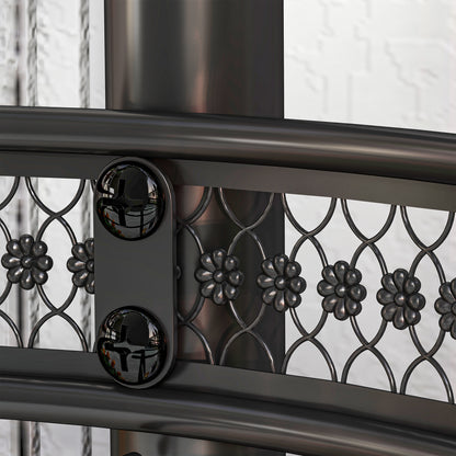 4-Tier Plant Stand Corner Plant Shelf Steel Plant Stand for Pots Indoor and Outdoor 25x25x80 cm Black