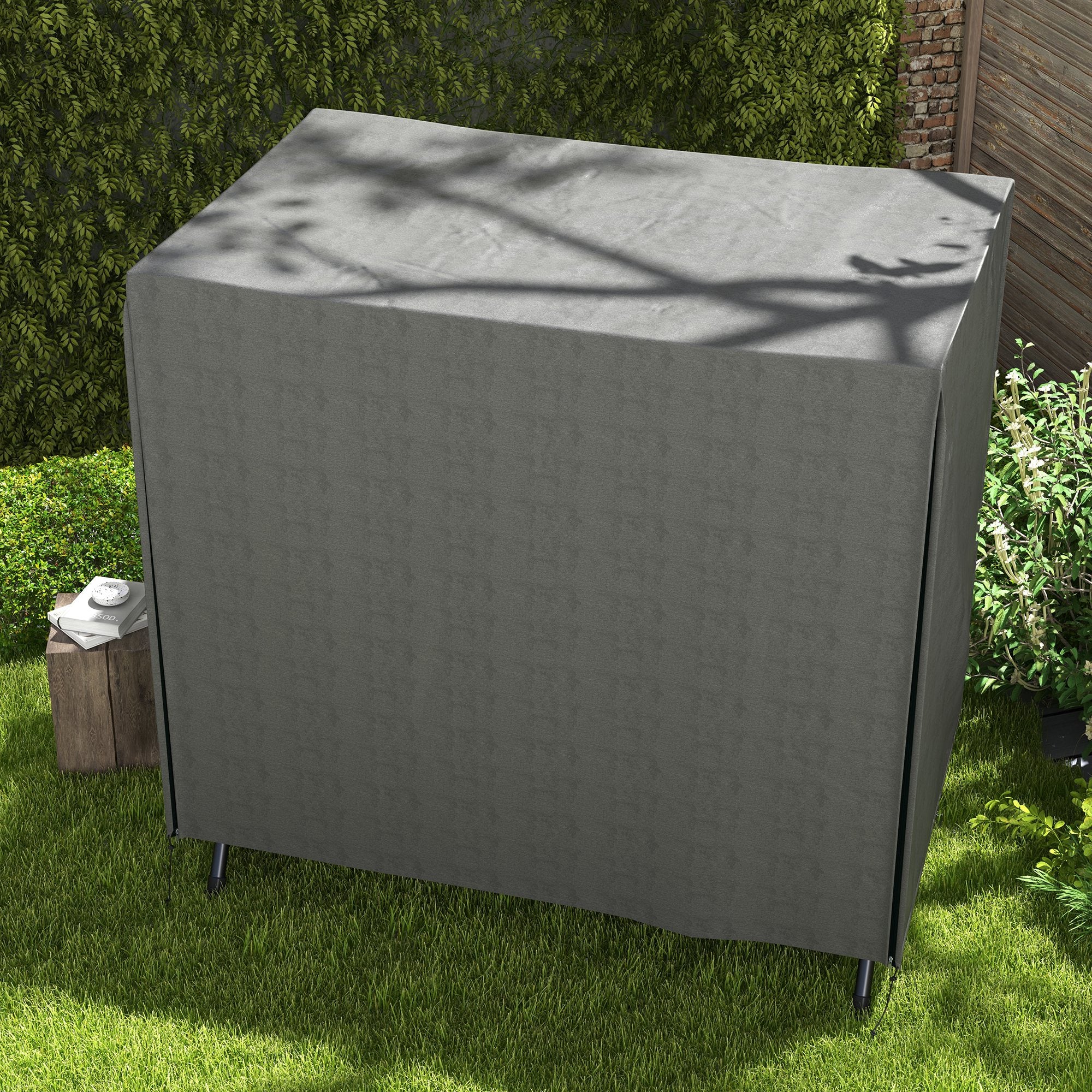 Hollywood Swing Cover 3 Seater, Water Repellent Winterproof Protective Cover for Garden Swing, UV Resistant Tarpaulin, Cover, Tear-Resistant 420D Oxford Fabric, 177x114x152cm Dark Gray