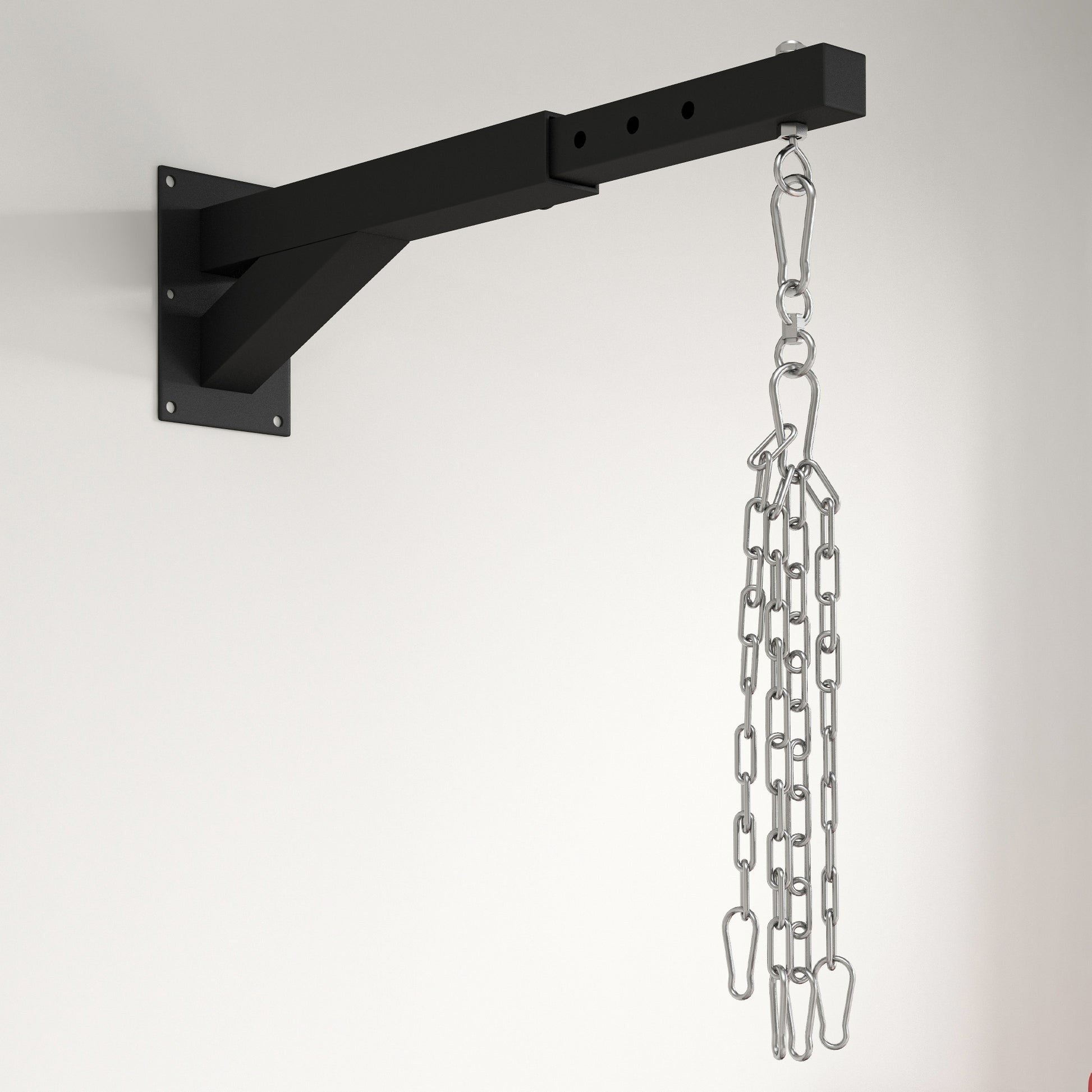 SPORTNOW Punching Bag Wall Mount Stand, Adjustable Punching Bag Holder for Heavy Bag, Speed Ball, Steel, Black