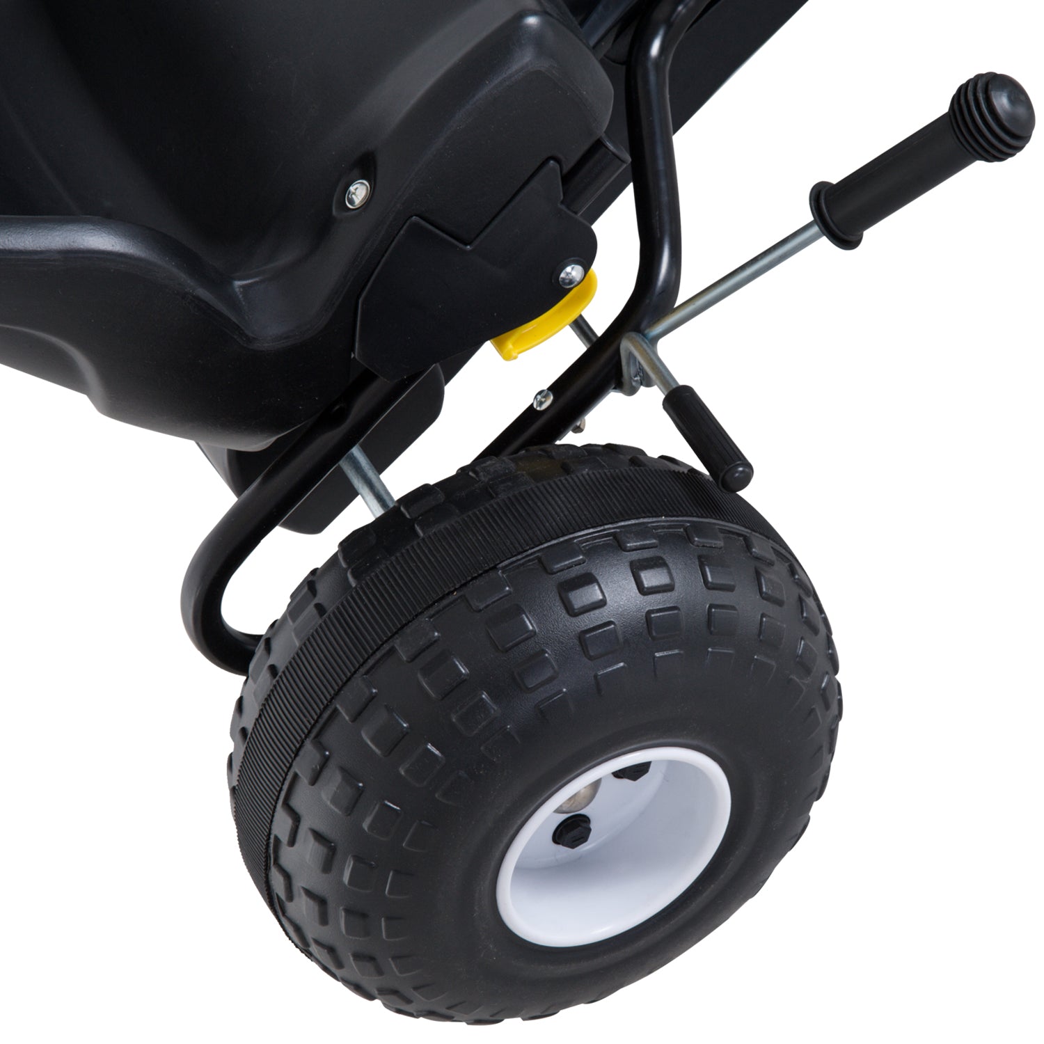 Pedal Go Kart for Kids 3-6 Years with Adjustable Seat, Brake, and Clutch, Go Kart with Anti-Slip Wheels, 101.5x65.5x59.5 cm, White and Black