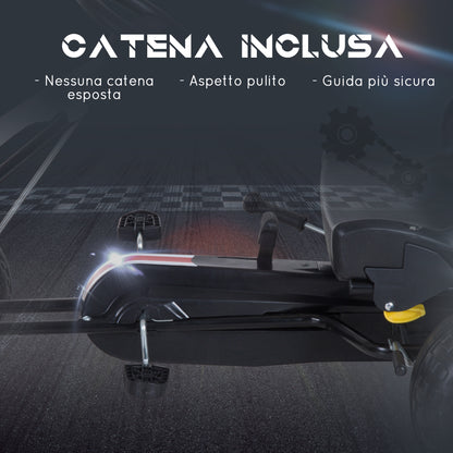 Pedal Go Kart for Kids 3-6 Years with Adjustable Seat, Brake, and Clutch, Go Kart with Anti-Slip Wheels, 101.5x65.5x59.5 cm, White and Black