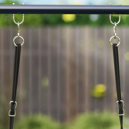 Children's Swing Outdoor 3 Seater Swing Set with Platform Swing, Belt Swing, Steel Swing Frame, Garden Swing for Kids