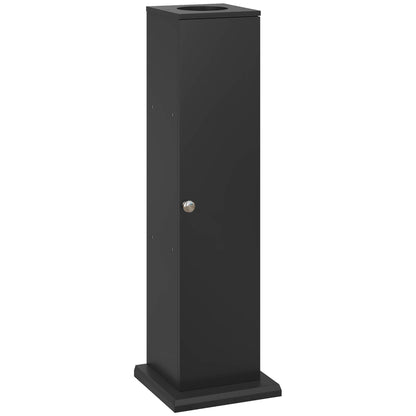 Bathroom Cabinet Toilet Paper Holder 3 Levels + Paper Outlet, Toilet Paper Stand, Space Saver, for Small Spaces, Black