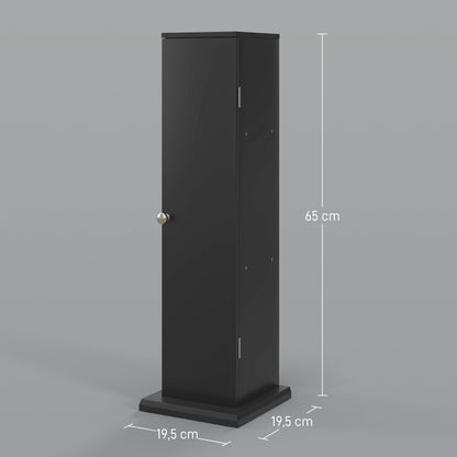 Bathroom Cabinet Toilet Paper Holder 3 Levels + Paper Outlet, Toilet Paper Stand, Space Saver, for Small Spaces, Black