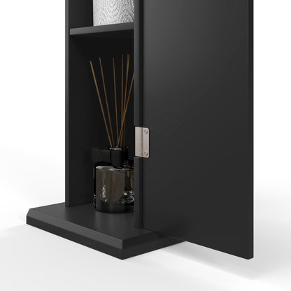 Bathroom Cabinet Toilet Paper Holder 3 Levels + Paper Outlet, Toilet Paper Stand, Space Saver, for Small Spaces, Black