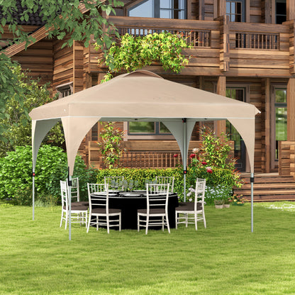Pop-up Folding Garden Gazebo Pavilion 3 x 3 m with Wheeled Carry Bag, Adjustable Heights