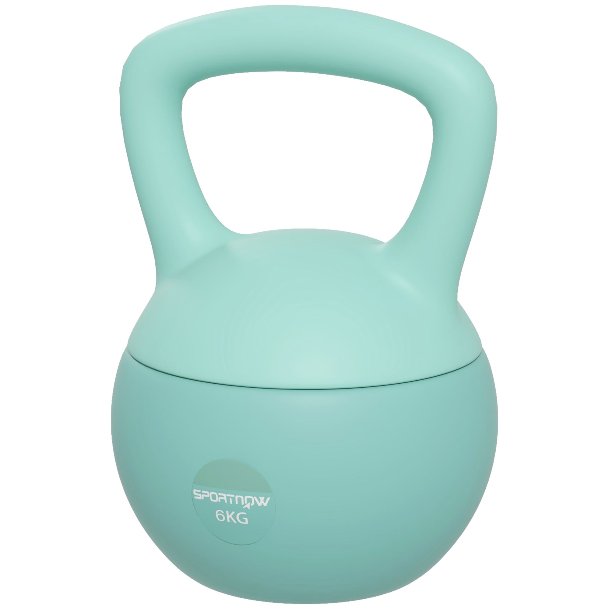 SPORTNOW 6 kg Soft Kettlebell Russian Weight Filled with Metal Sand and Non-Slip Handle for Bodybuilding Training at Home Gym Green