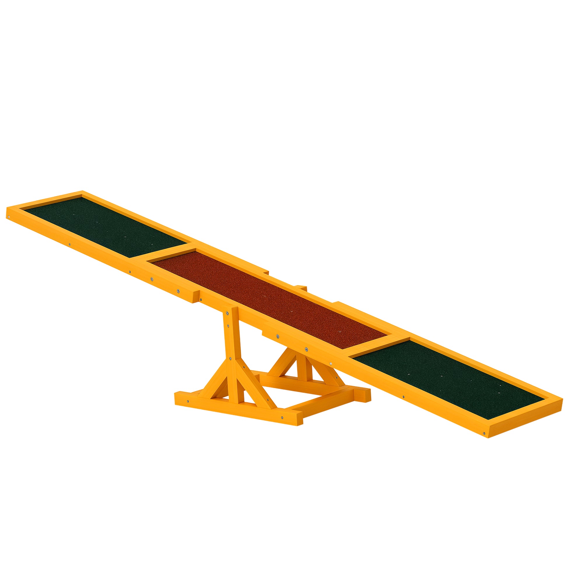 Dog Seesaw, Dog Agility Seesaw made of Wood, Non-Slip Dog Agility Ramp for Dogs under 30 kg, Weatherproof Dog Training Outdoor Dog Sport for Balance, 180 x 30 x 30 cm Natural Wood