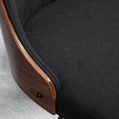 Set of 2 Adjustable Height 360° Swivel Bar Stools, High Bar Chair with Footrest, Upholstered Fabric