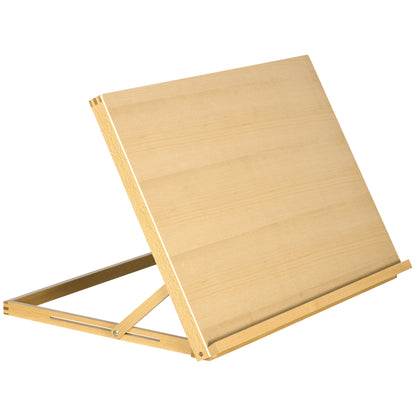 Folding Tabletop Easel 29.8 x 20.1 in Adjustable Beech Wood Sketch & Display Stand