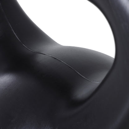 12 kg Kettlebell Fitness Sand Filled Russian Weight with Wide Non-Slip Handle for Home and Gym Exercise and Training 27x21x31 cm Black